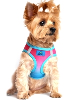 Doggie Design - Sugar Plum (Aqua & Pink) Choke-Free Mesh Harness - NEW for Spring 2015  Our latest Patented Ombre American River Choke Free Harnesses.