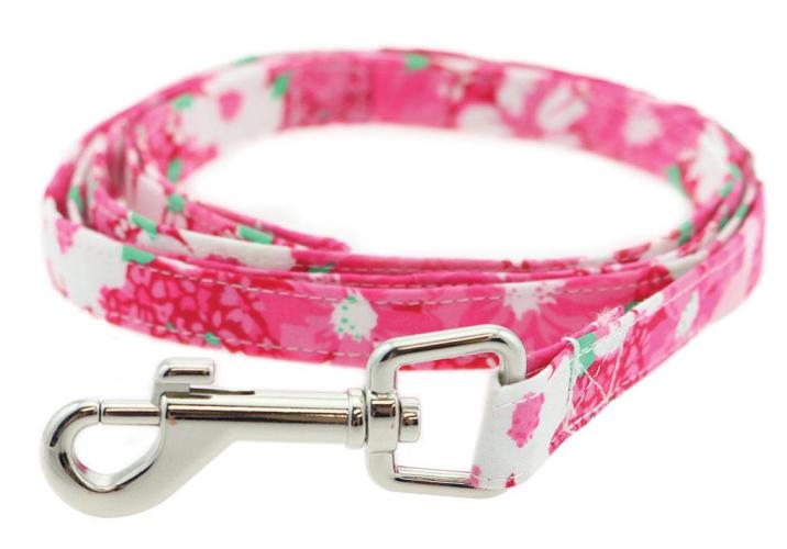 Doggie Design's new Hawaiian Cool Mesh Harness line features an Pink Hibiscus Flower Applique. Very Lightweight for hot summer days.  