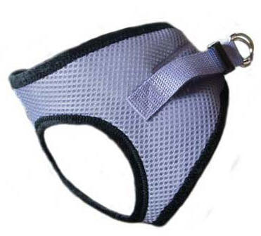 Doggie Design's Ultra Choke Free Harness is designed for comfort and safety, with high strength buckles and heavy duty polished D-rings.  Protects the Trachea by only pulling on the body and not the neck.  Perfect design for use as a Seat Belt Harness.  Double Safety Closure of Velcro and High Strength Plastic Side Release Buckle.  Simple and Easy Step in, Wrap Up, and Close.  100% Polyester Outer - Machine Wash and Line Dry.  Made in the USA - Patent Pending.