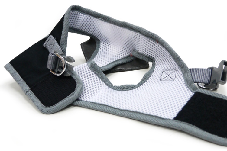 DOGO - SnapGo Necktie Harness - Sharp GQ Necktie look.  SnapGO is a soft vest styled harness.  Step in, snap the buckle, adjust girth tightness with Velcro closure, attach the lead to two D rings and GO!