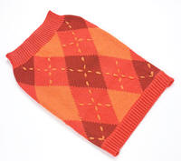 VIPoochy - Classic Argyle - Soft, light-weight 65% Angora / 35% Wool, peach-tangerine-brown argyle sweater.  A restyled classic.