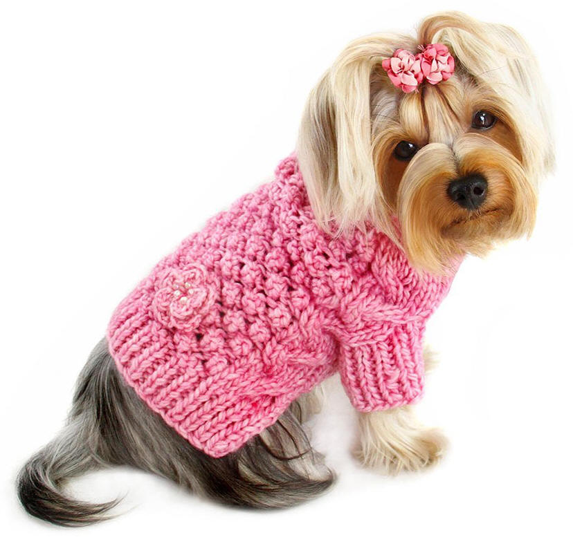 Klippo - Hand-Knitted Pink Bobble Stitch Turtleneck Sweater